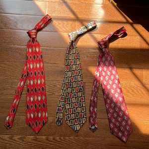 BILL BLASS 100% SILK TIES BUNDLE OF 3